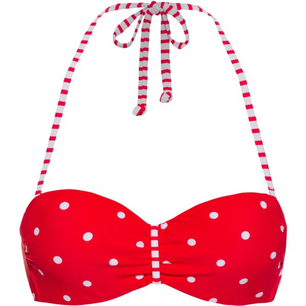 s.Oliver Bikini felső 'Audrey'  tűzpiros / fehér