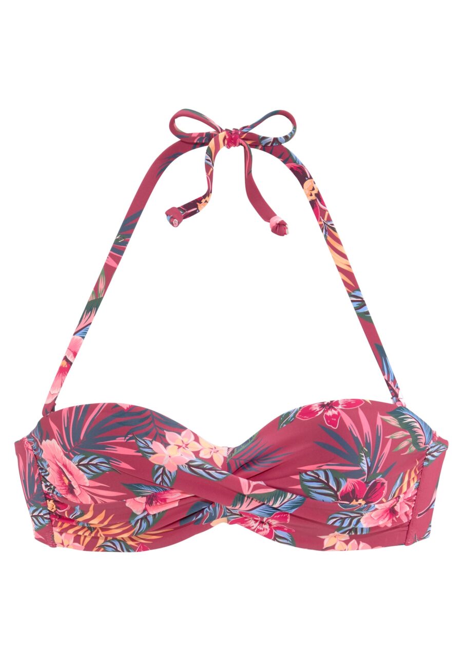 s.Oliver Bikini felső  kék / sötétzöld / rózsaszín-hu