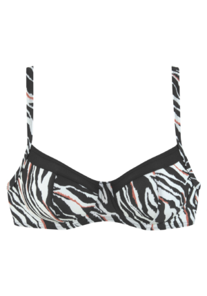 s.Oliver Bikini felső  rozsdabarna / fekete / fehér-Hungary