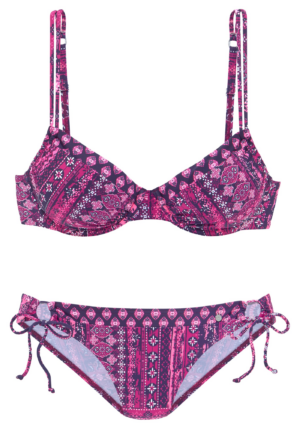 s.Oliver Bikini  rózsaszín / lilásvörös / fehér-Hungary