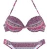 s.Oliver Bikini  benzin / bogyó / neon-rózsaszín / világos-rózsaszín / fehér