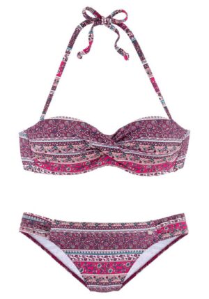 s.Oliver Bikini  bézs / benzin / málna / világos-rózsaszín / gyöngyház-fehér