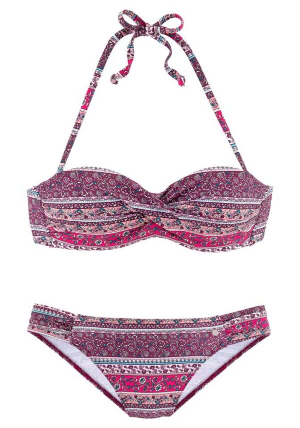 s.Oliver Bikini  bézs / benzin / málna / világos-rózsaszín / gyöngyház-fehér
