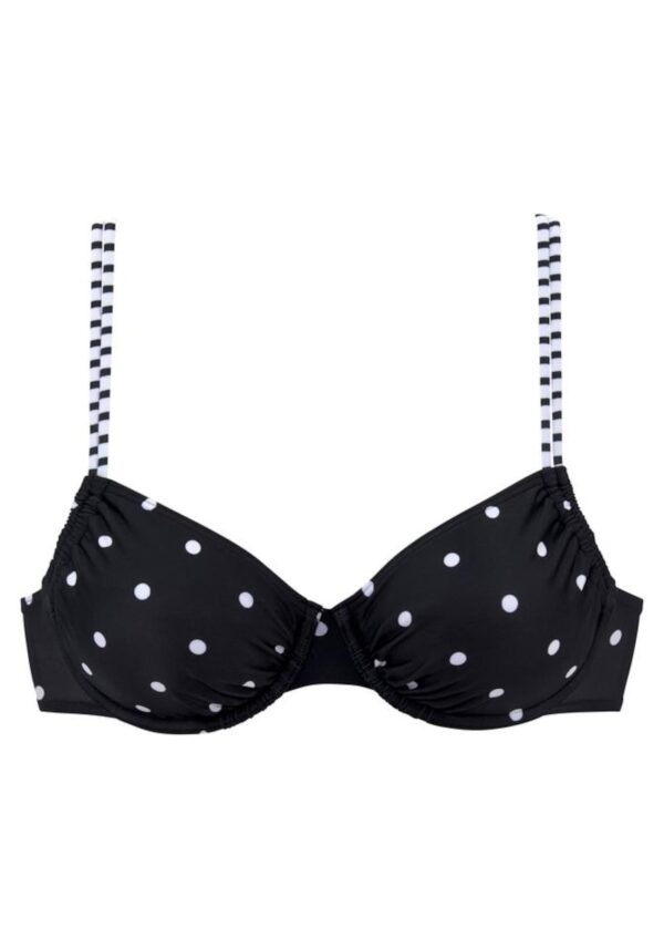 s.Oliver Bikini felső 'Audrey'  fekete / fehér-hu