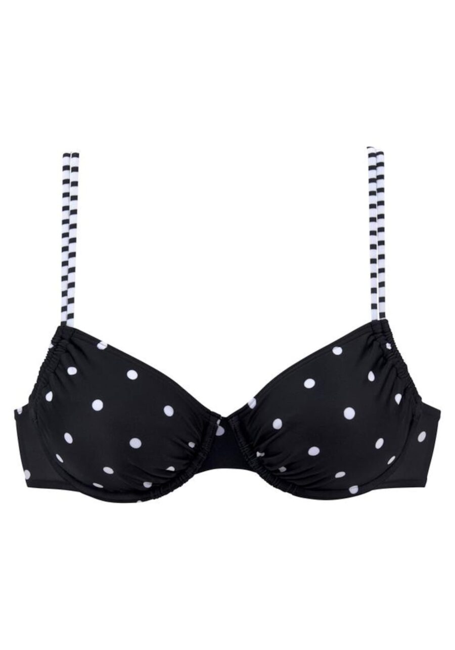 s.Oliver Bikini felső 'Audrey'  fekete / fehér-hu