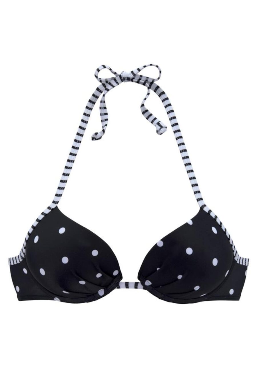 s.Oliver Bikini felső 'Audrey'  fekete / fehér-hu