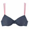 s.Oliver Bikini felső 'Avni'  sötétkék / piros / fehér-hu