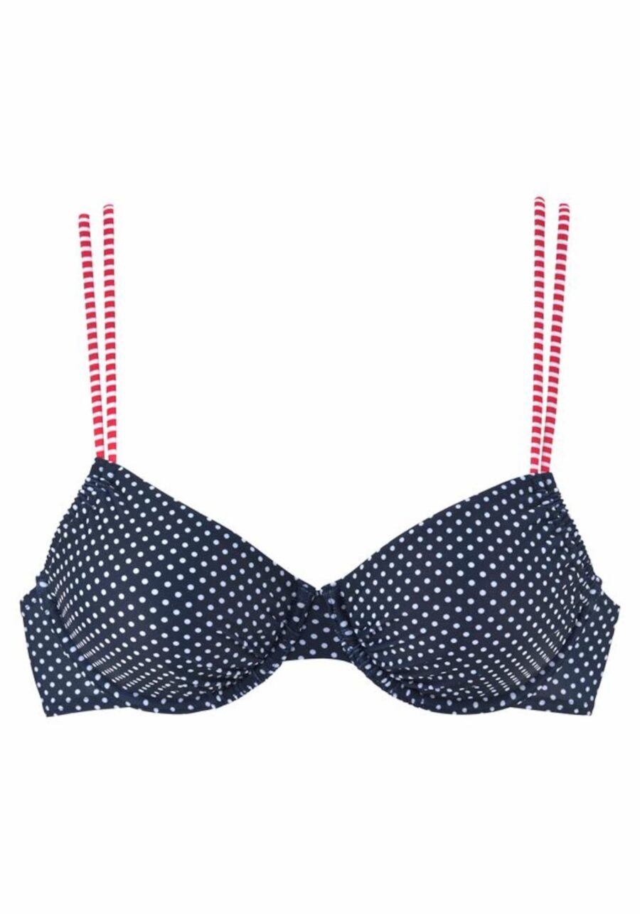 s.Oliver Bikini felső 'Avni'  sötétkék / piros / fehér-hu