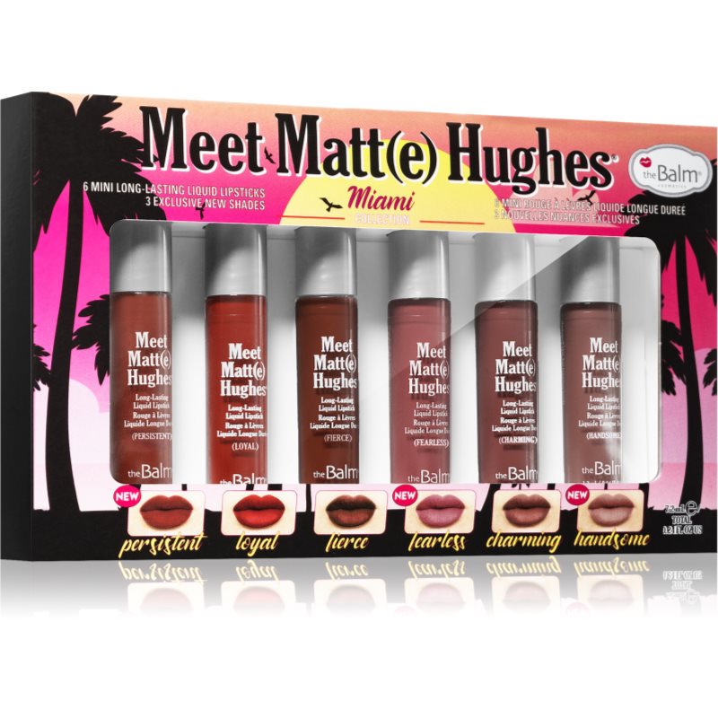 theBalm Meet Matt(e) Hughes Mini Kit Miami folyékony rúzs szett a hosszan tartó hatásért-Ár