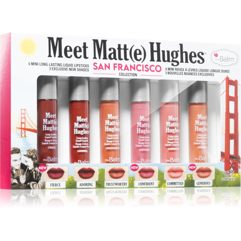 theBalm Meet Matt(e) Hughes Mini Kit San Francisco folyékony rúzs szett a hosszan tartó hatásért-Ár